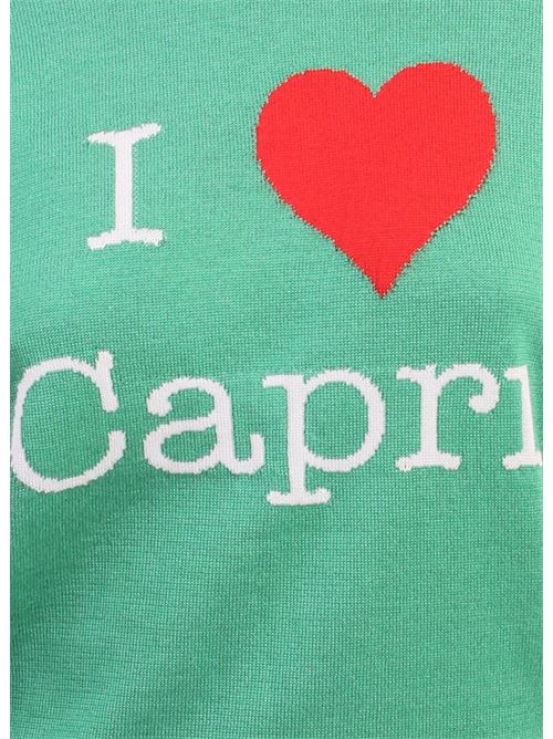 Magli I Love Capri verde Laboratorio Capri | ILOVECAPRIGREEN